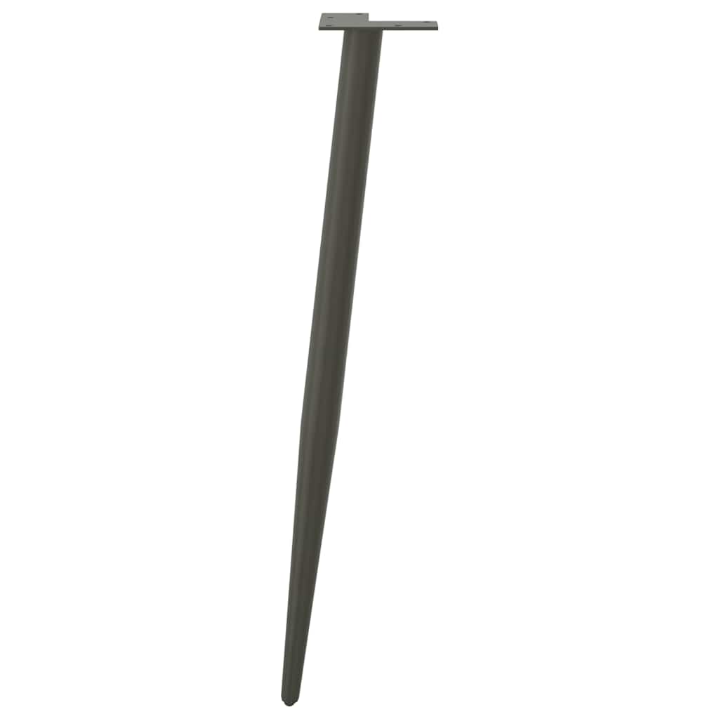 konsolbordben konisk form 4 stk. antracit 72-73 cm stål