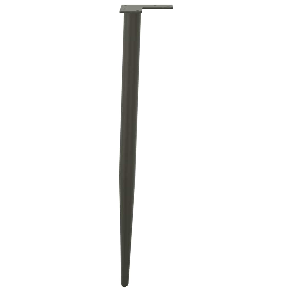 konsolbordben konisk form 4 stk. antracit 72-73 cm stål