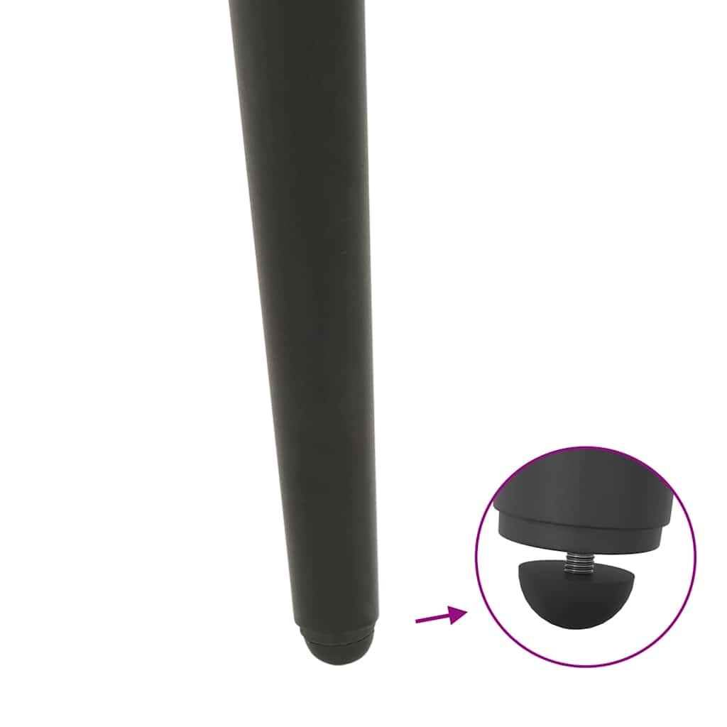 konsolbordben konisk form 4 stk. antracit 72-73 cm stål