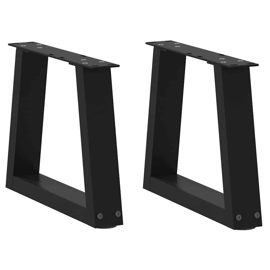 sofabordsben V-formet 2 stk. sort 30x(30-31,3) cm stål