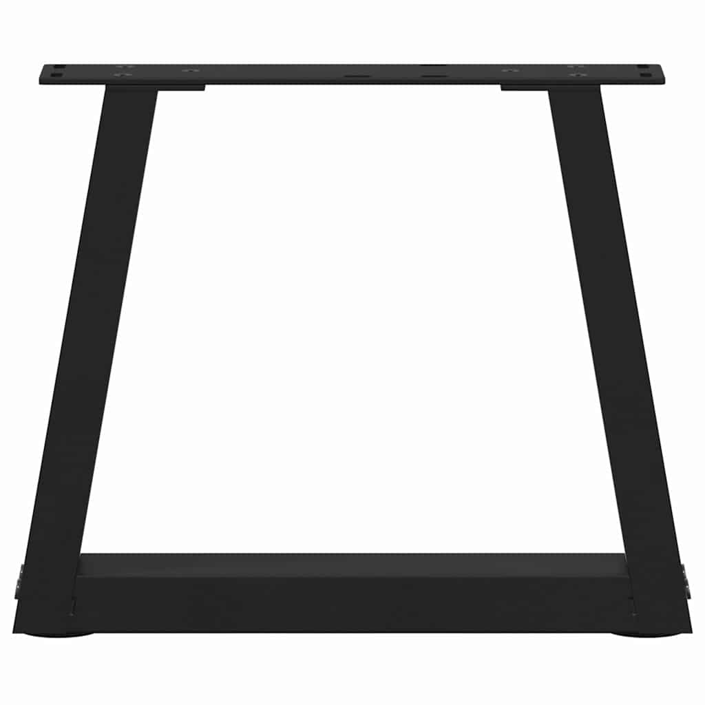 sofabordsben V-formet 2 stk. sort 30x(30-31,3) cm stål