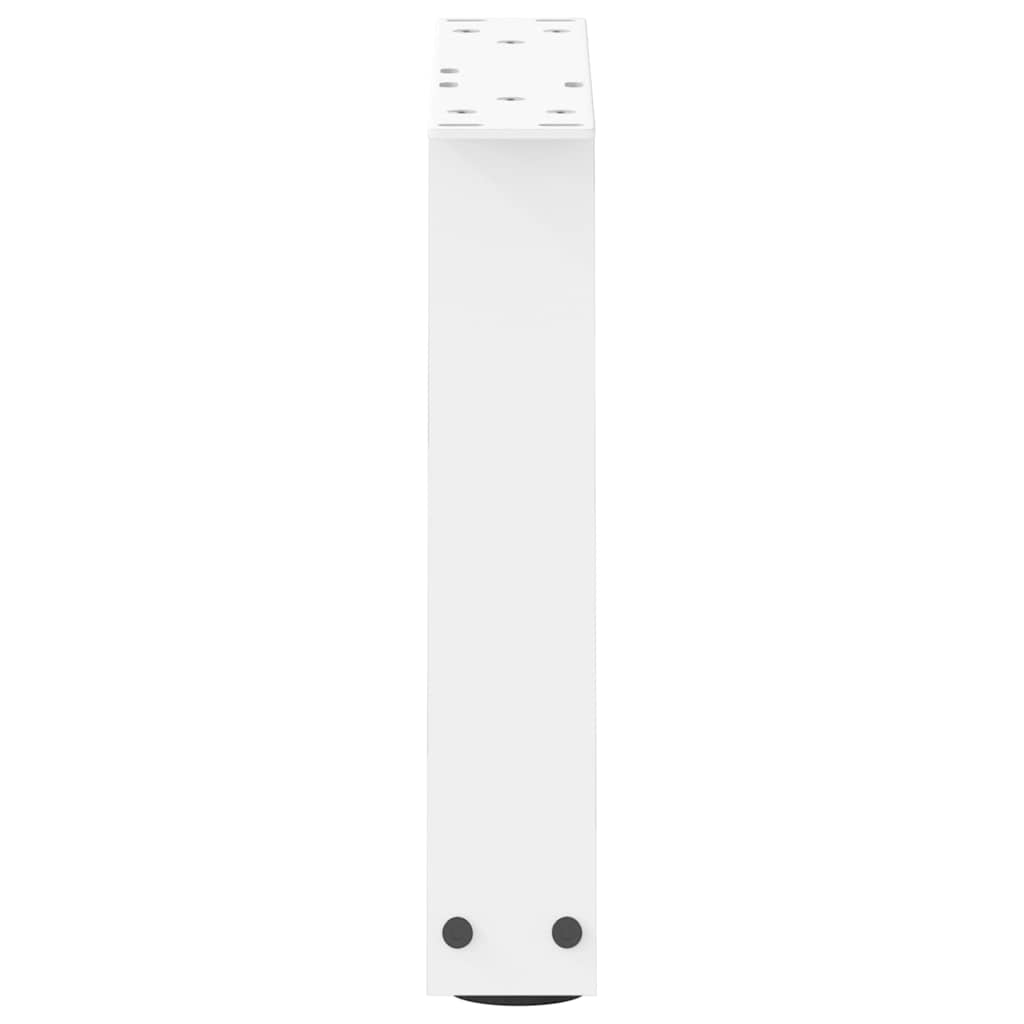 sofabordsben V-formet 2 stk. hvid 30x(30-31,3) cm stål