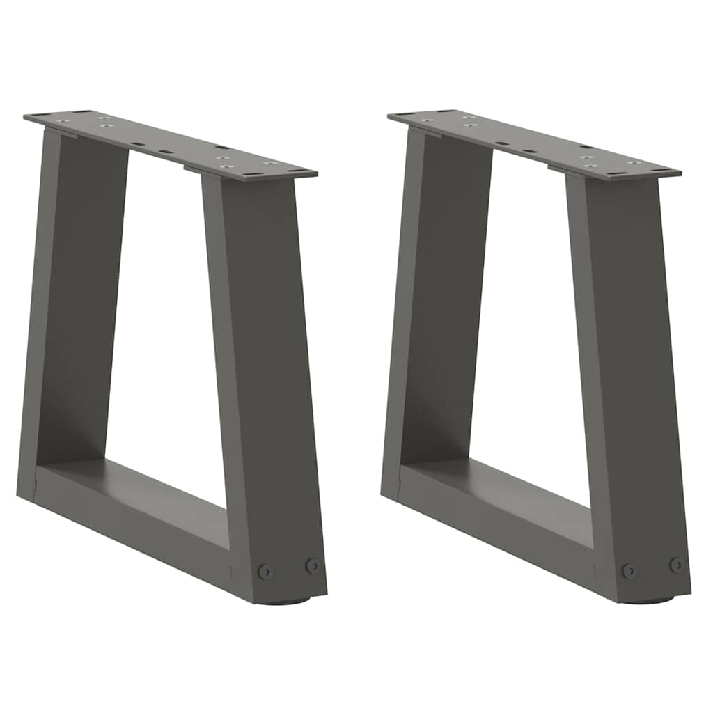 sofabordben V-formet 2 stk. antracit 30x(30-31,3) cm stål