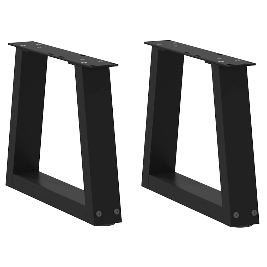 sofabordben V-formet 2 stk. sort 40x(30-31,3) cm stål