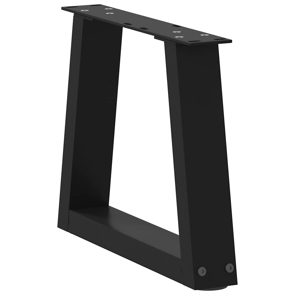 sofabordben V-formet 2 stk. sort 40x(30-31,3) cm stål