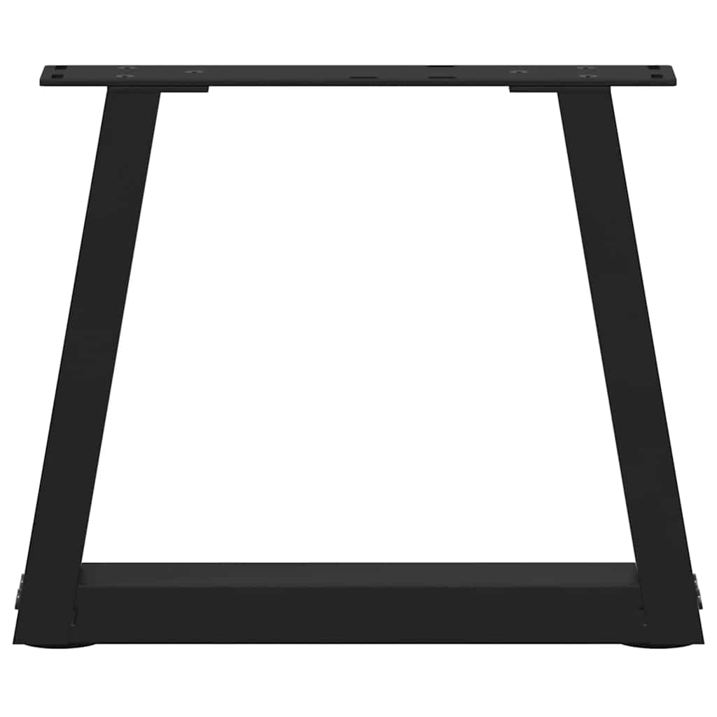sofabordben V-formet 2 stk. sort 40x(30-31,3) cm stål
