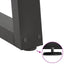 sofabordsben V-formet 2 stk. antracit 40x(30-31,3) cm stål