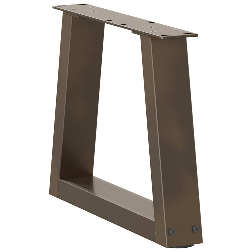 sofabordsben V-formet 2 stk. naturstål 40x(30-31,3) cm stål