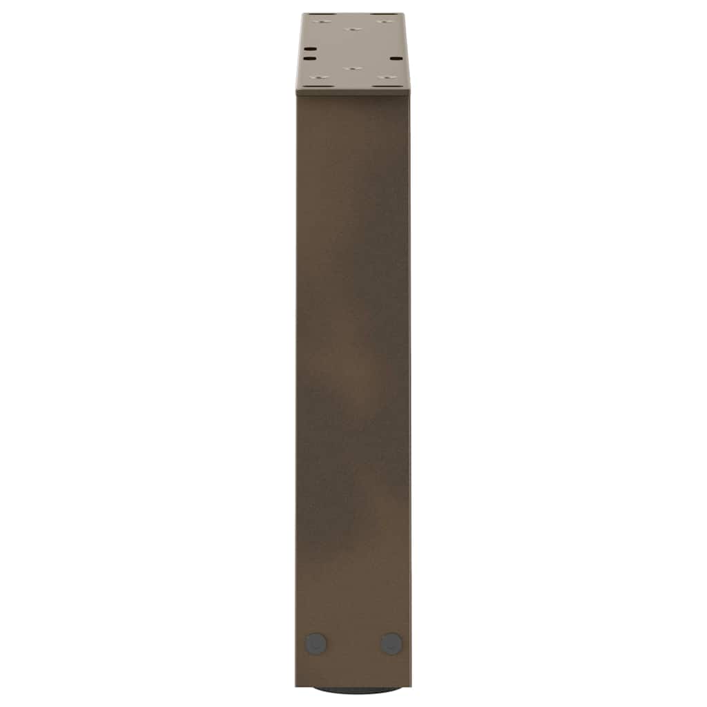 sofabordsben V-formet 2 stk. naturstål 40x(30-31,3) cm stål