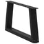 sofabordsben V-formet 2 stk. sort 50x(30-31,3) cm stål