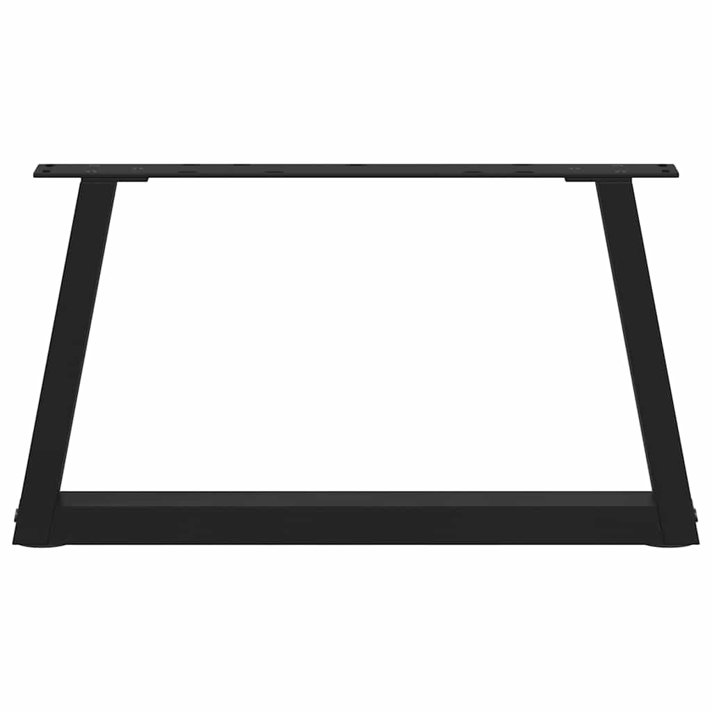 sofabordsben V-formet 2 stk. sort 50x(30-31,3) cm stål