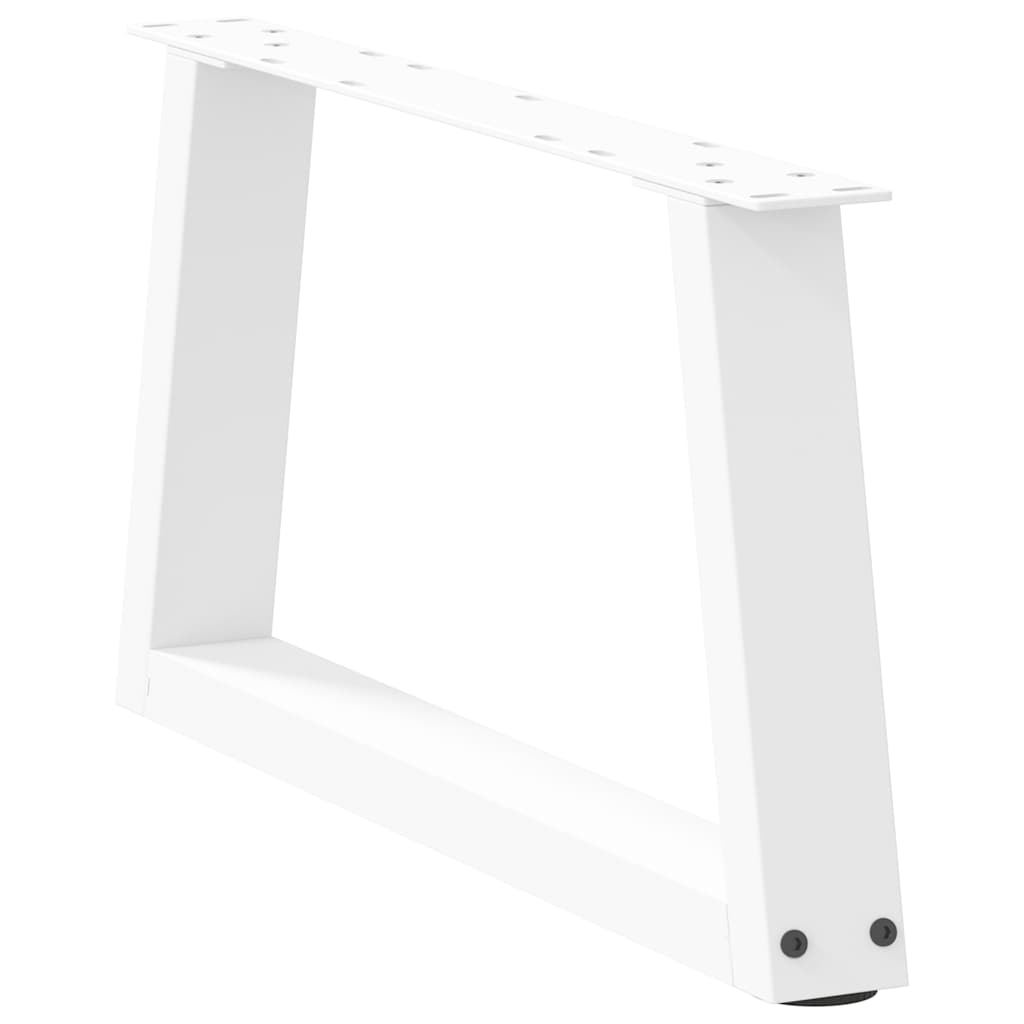 sofabordsben V-formet 2 stk. hvid 50x(30-31,3) cm stål