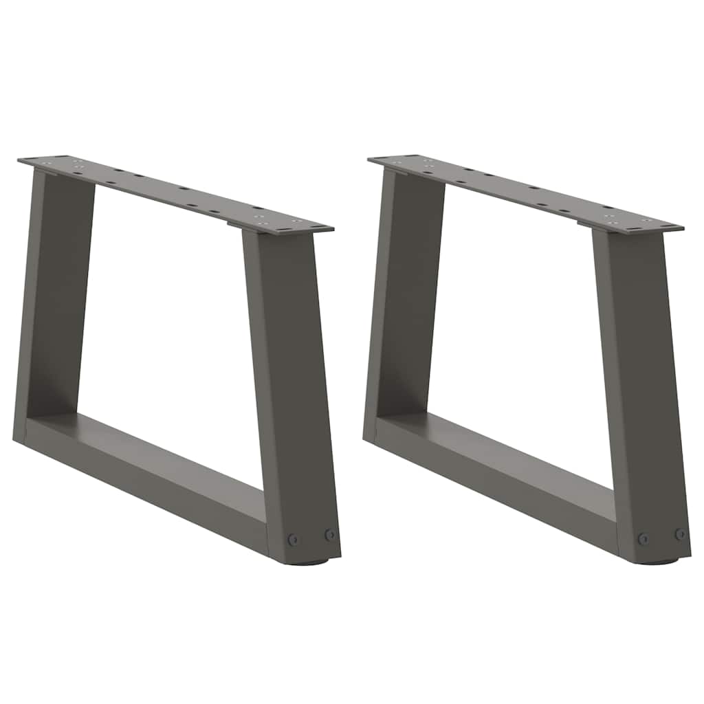 sofabordsben V-formet 2 stk. antracit 50x(30-31,3) cm stål