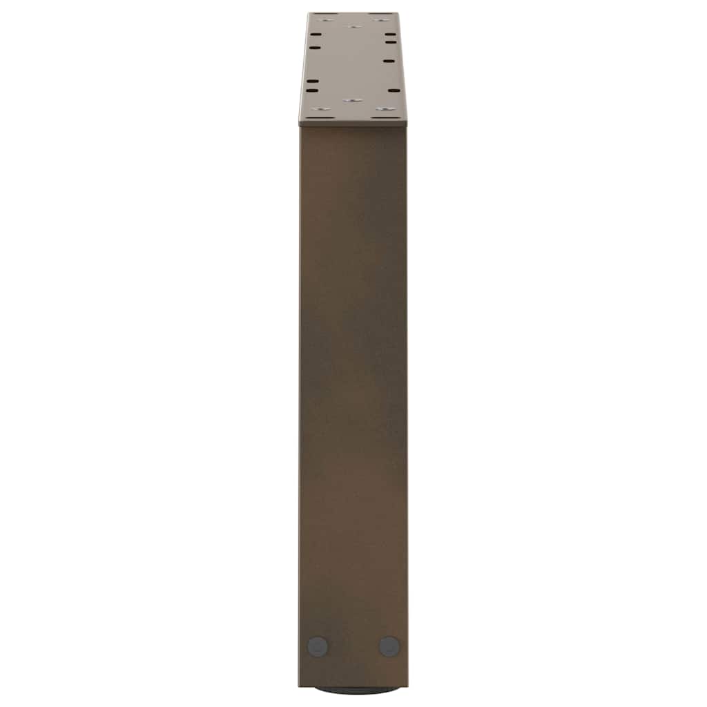 sofabordsben V-formet 2 stk. naturstål 60x(30-31,3) cm stål