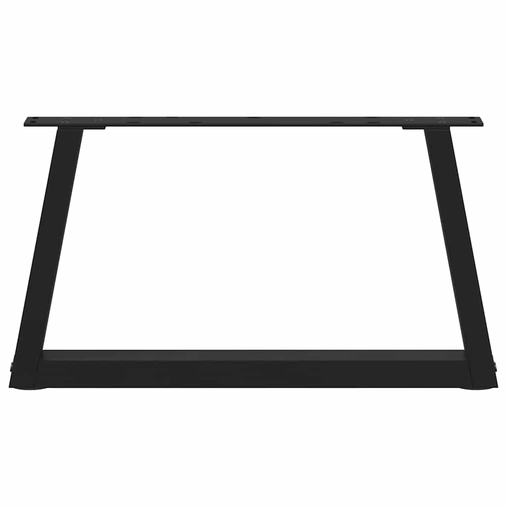sofabordsben V-formet 2 stk. sort 70 x (30-31,3) cm stål