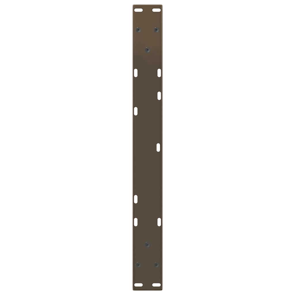 sofabordsben V-formet 2 stk. naturstål 70x(30-31,3) cm stål