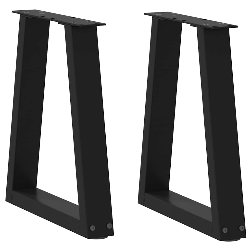 sofabordsben V-formet 2 stk. sort 28 x (42-43,3) cm stål