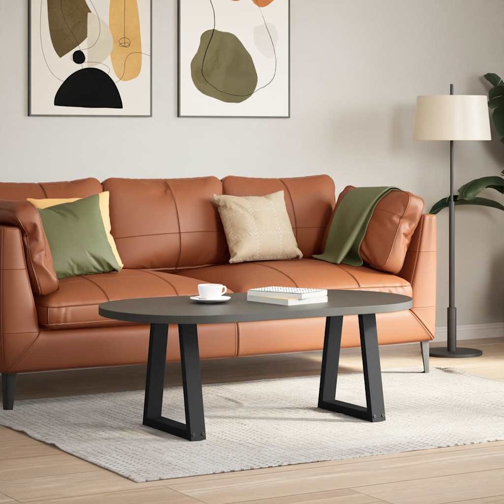 sofabordsben V-formet 2 stk. sort 28 x (42-43,3) cm stål