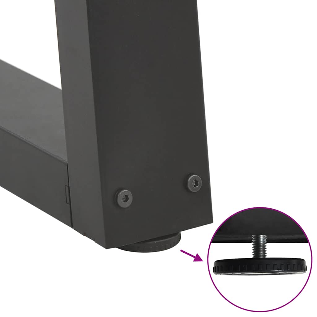 sofabordsben V-formet 2 stk. antracit 28 x (42-43,3) cm stål