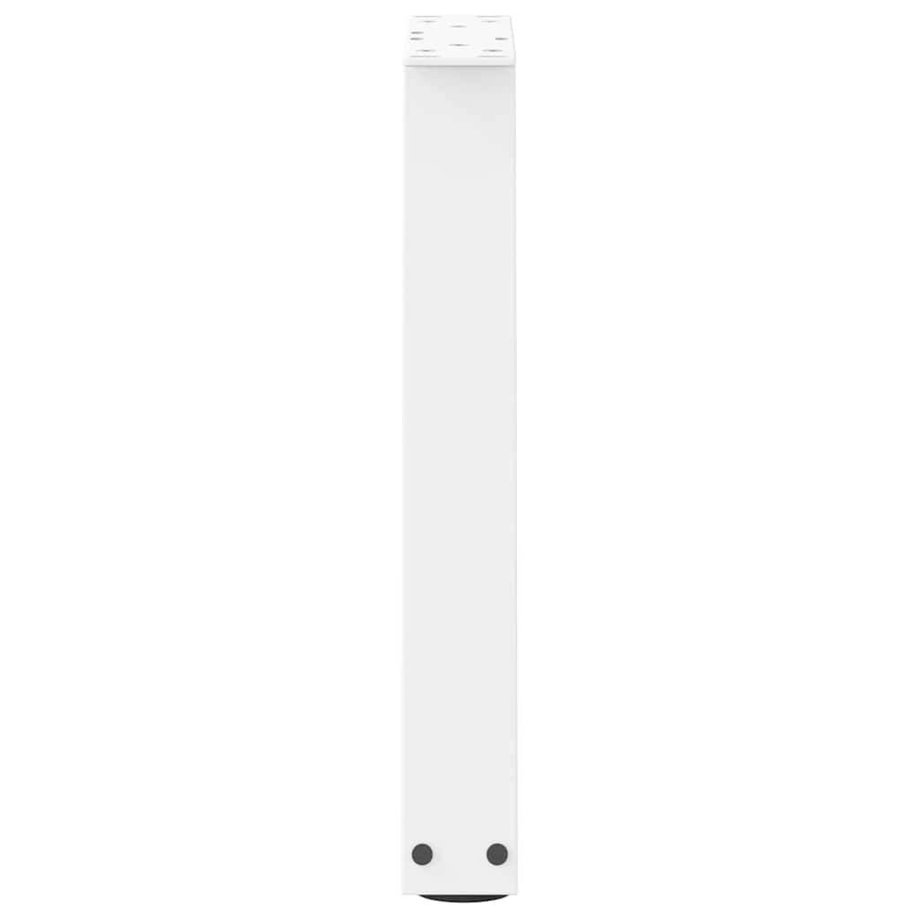 sofabordsben V-formet 2 stk. hvid 38 x (42-43,3) cm stål