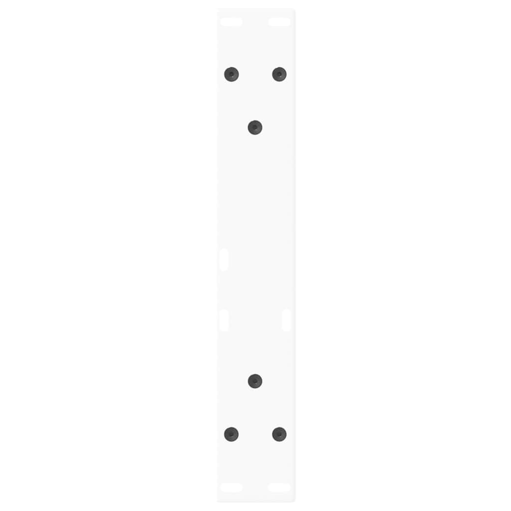 sofabordsben V-formet 2 stk. hvid 38 x (42-43,3) cm stål