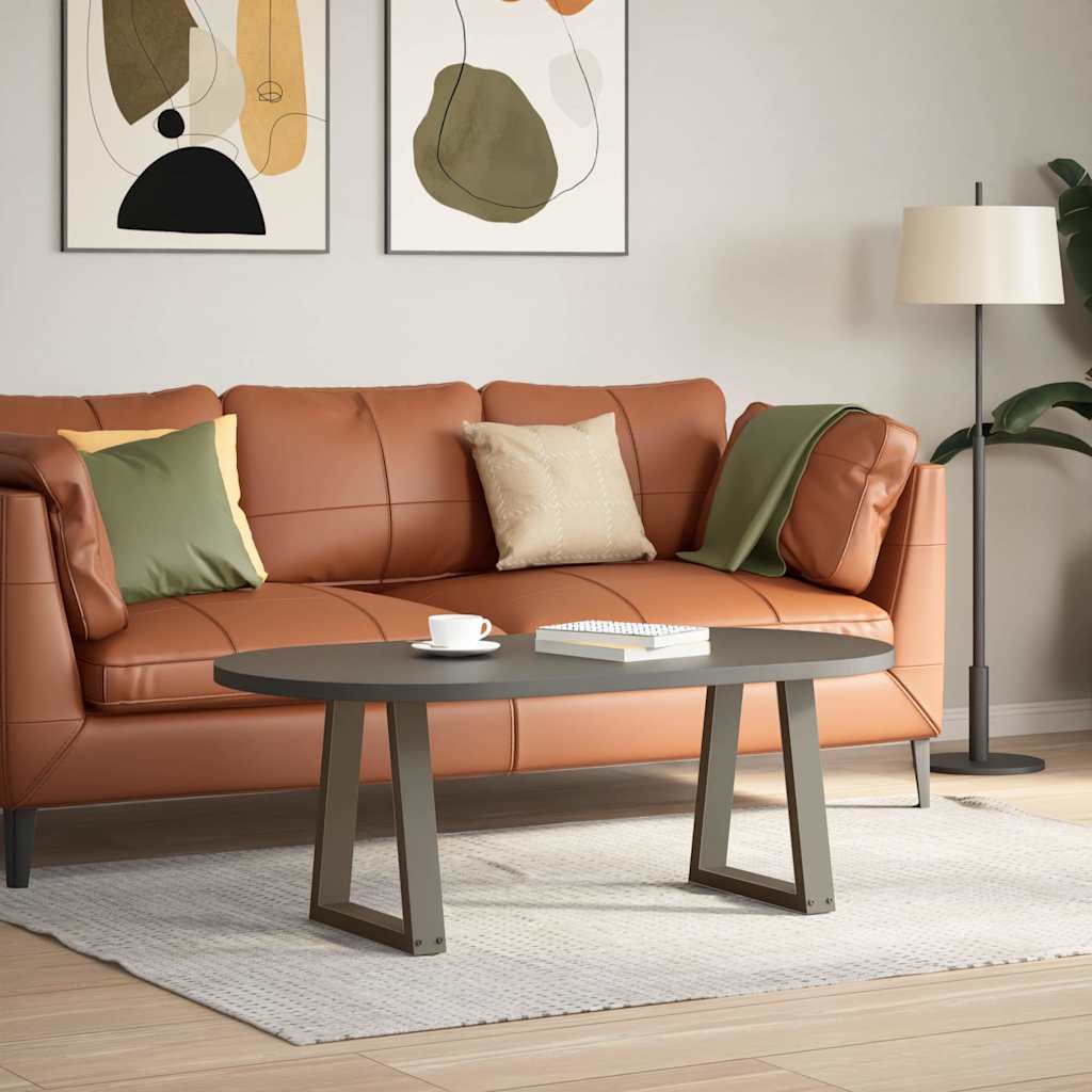 sofabordsben V-formet 2 stk. naturstål 38 x (42-43,3) cm stål