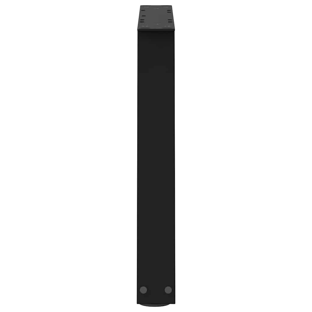 sofabordben V-formet 2 stk. sort 50x(42-43,3) cm stål