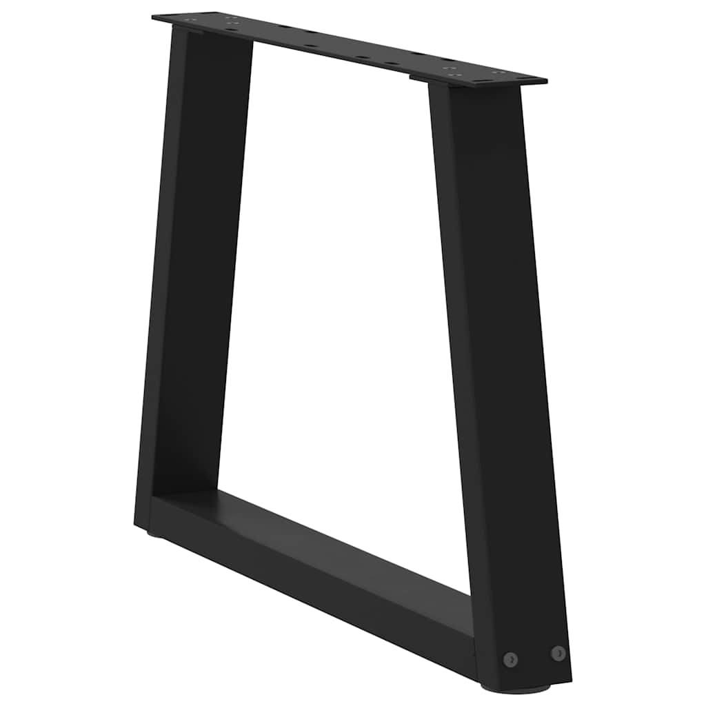 sofabordsben V-formet 2 stk. sort 60 x (42-43,3) cm stål