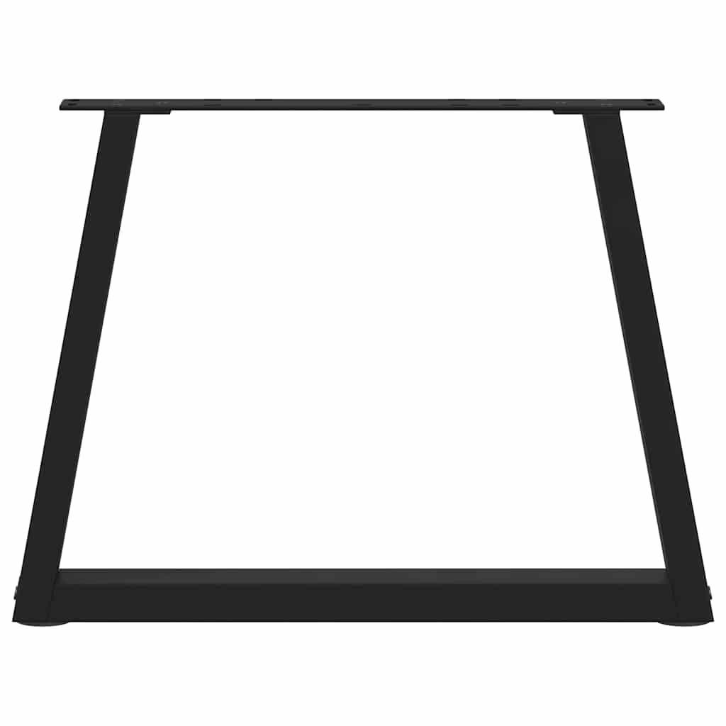 sofabordsben V-formet 2 stk. sort 60 x (42-43,3) cm stål