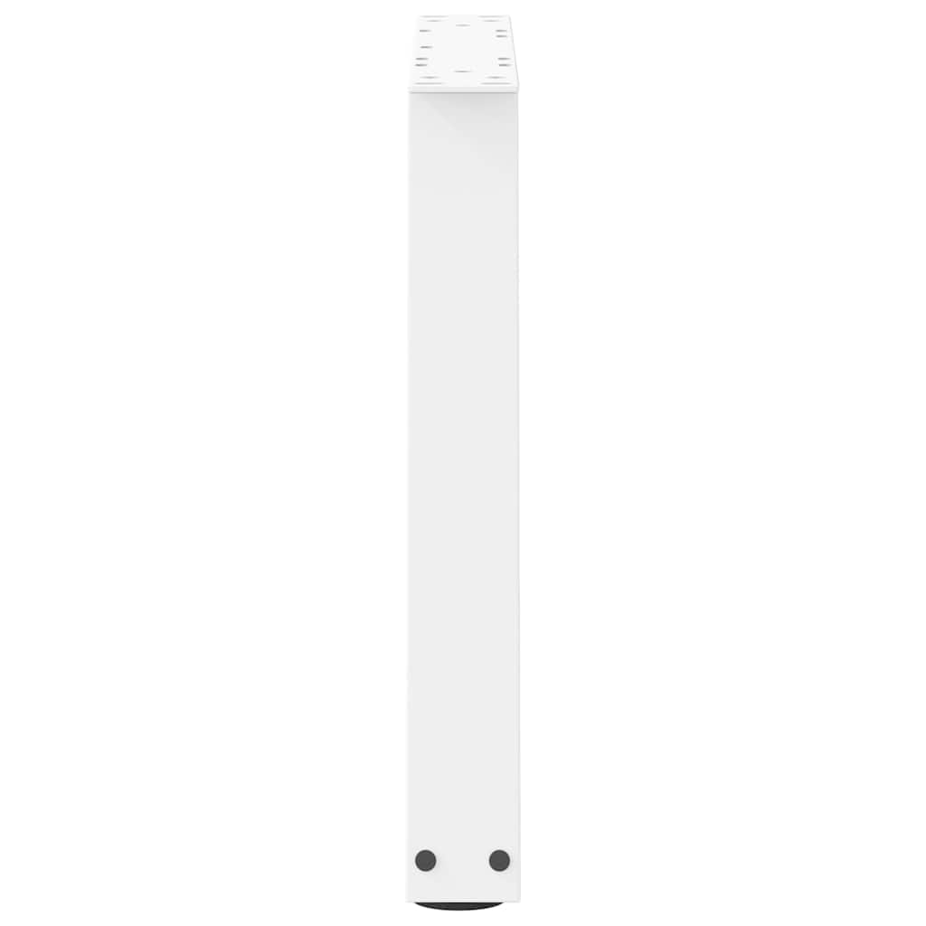 sofabordsben V-formet 2 stk. hvid 60 x (42-43,3) cm stål