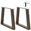 sofabordsben V-formet 2 stk. naturstål 60x(42-43,3) cm stål