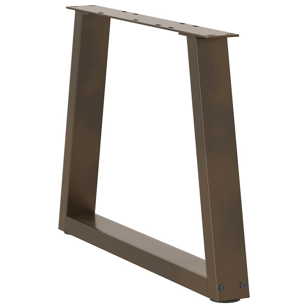 sofabordsben V-formet 2 stk. naturstål 70 x (42-43,3) cm stål