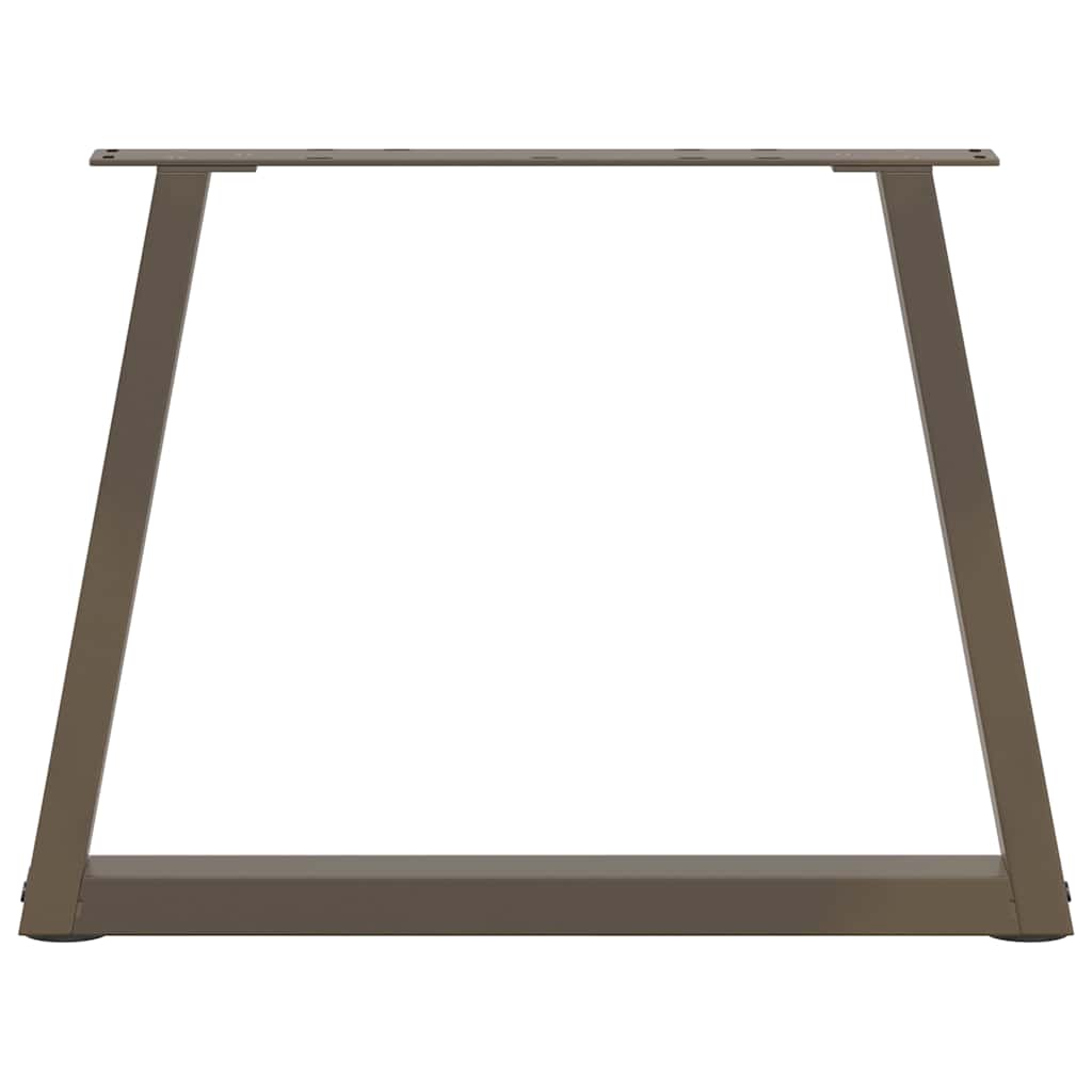 sofabordsben V-formet 2 stk. naturstål 70 x (42-43,3) cm stål