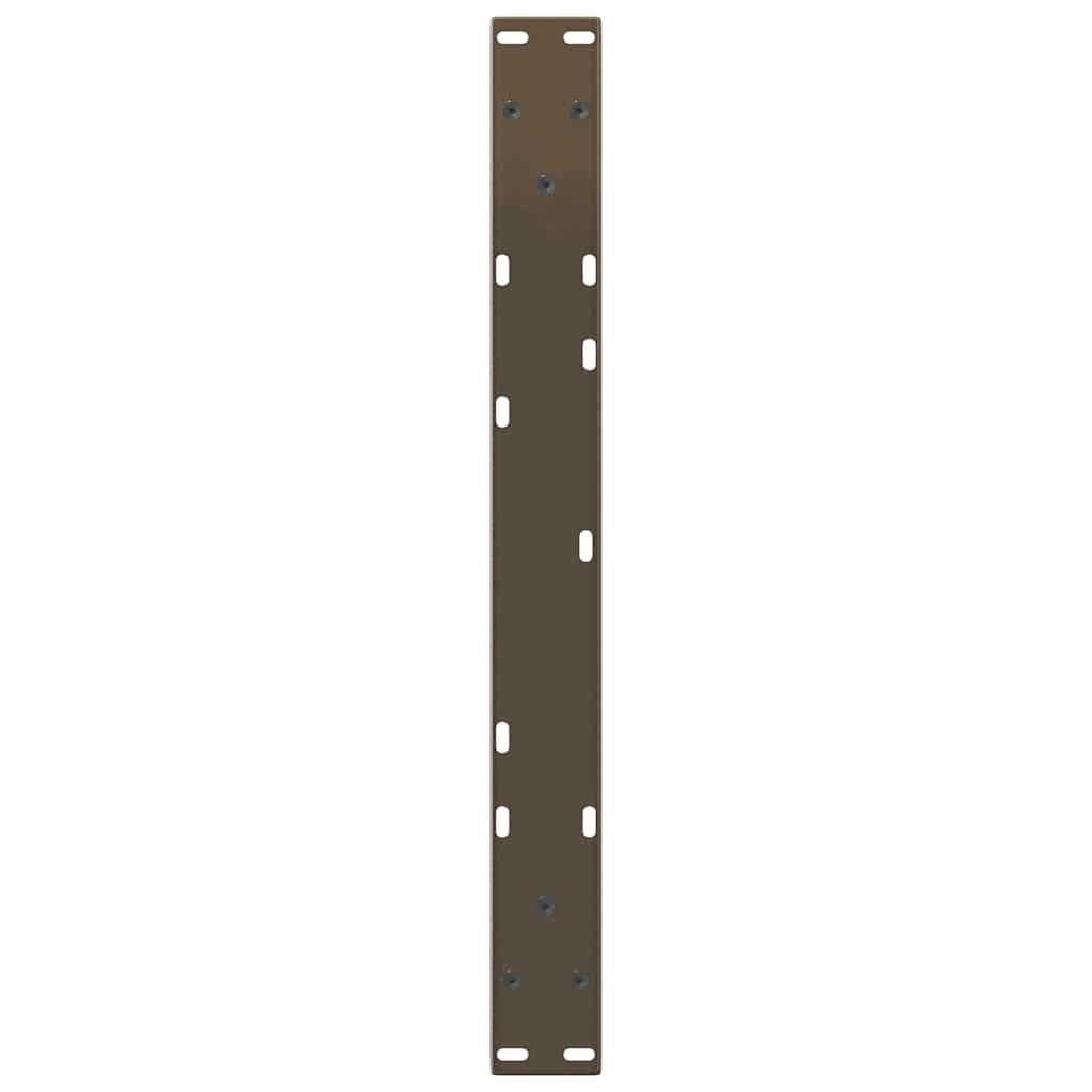 sofabordsben V-formet 2 stk. naturstål 70 x (42-43,3) cm stål