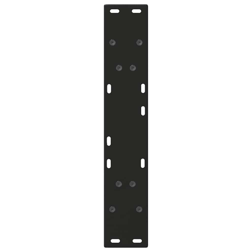spisebordsben V-formet 2 stk. sort 50x(72-73,3) cm stål