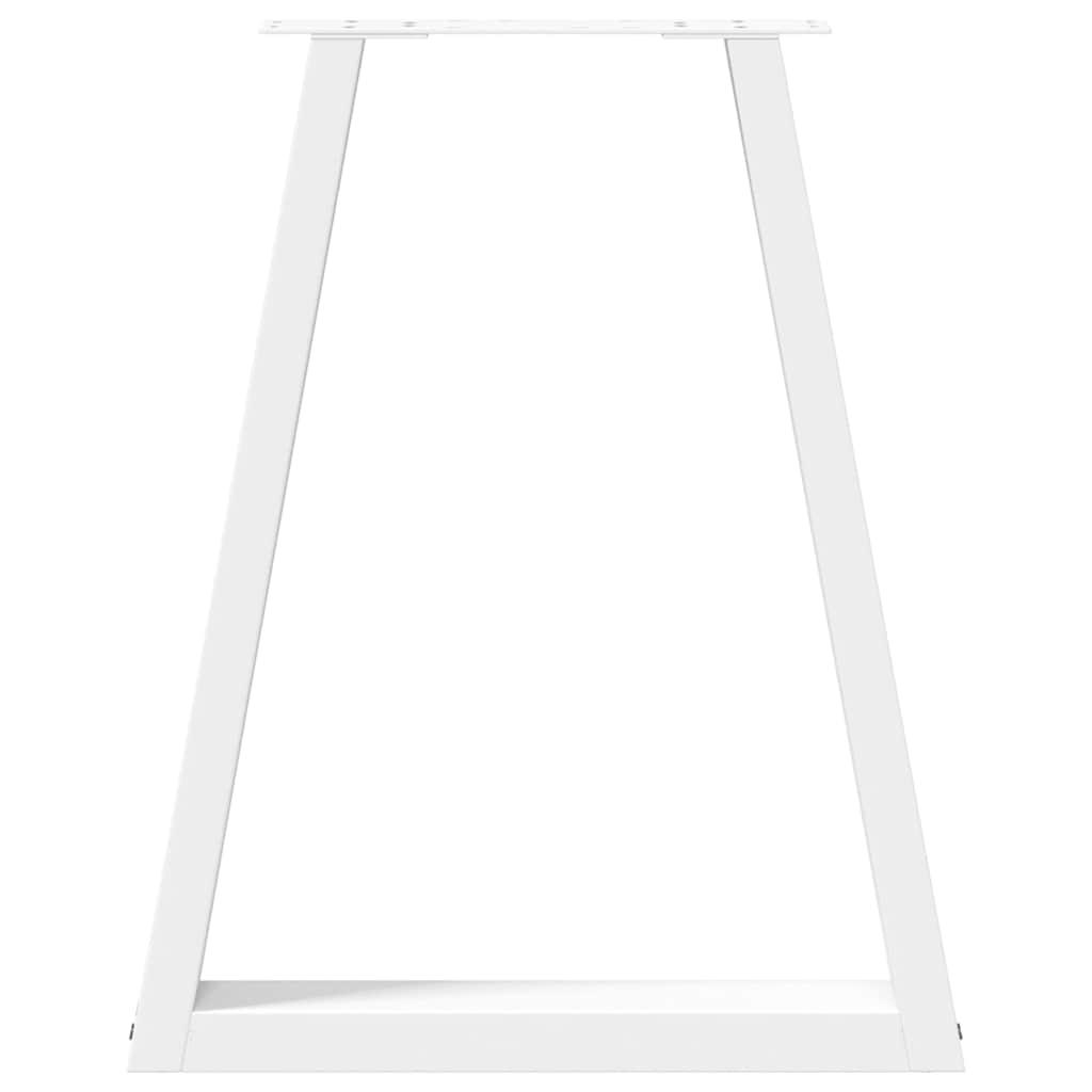 spisebordsben V-formet 2 stk. hvid 50x(72-73,3) cm stål