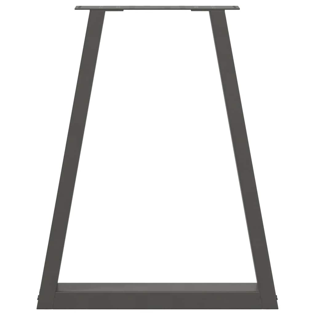 spisebordsben V-formet 2 stk. antracit 50x(72-73,3) cm stål