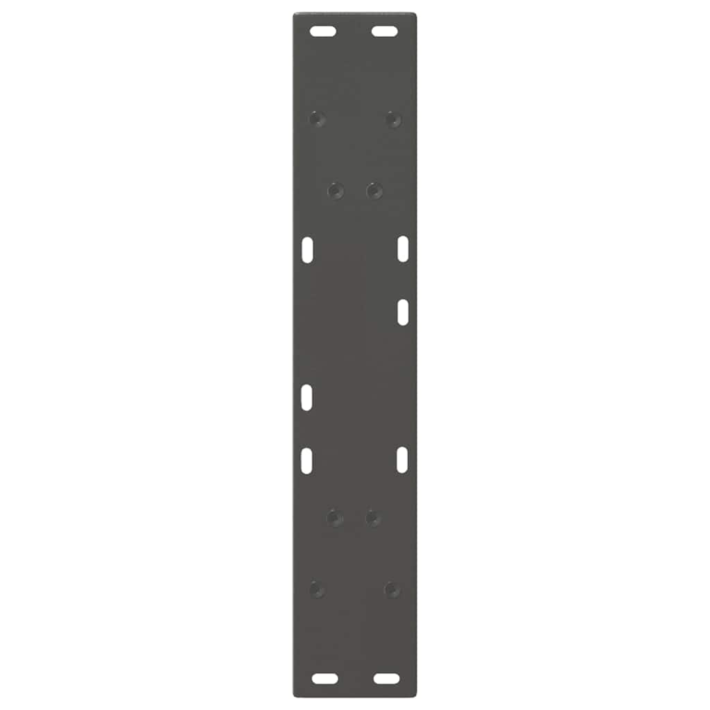 spisebordsben V-formet 2 stk. antracit 50x(72-73,3) cm stål