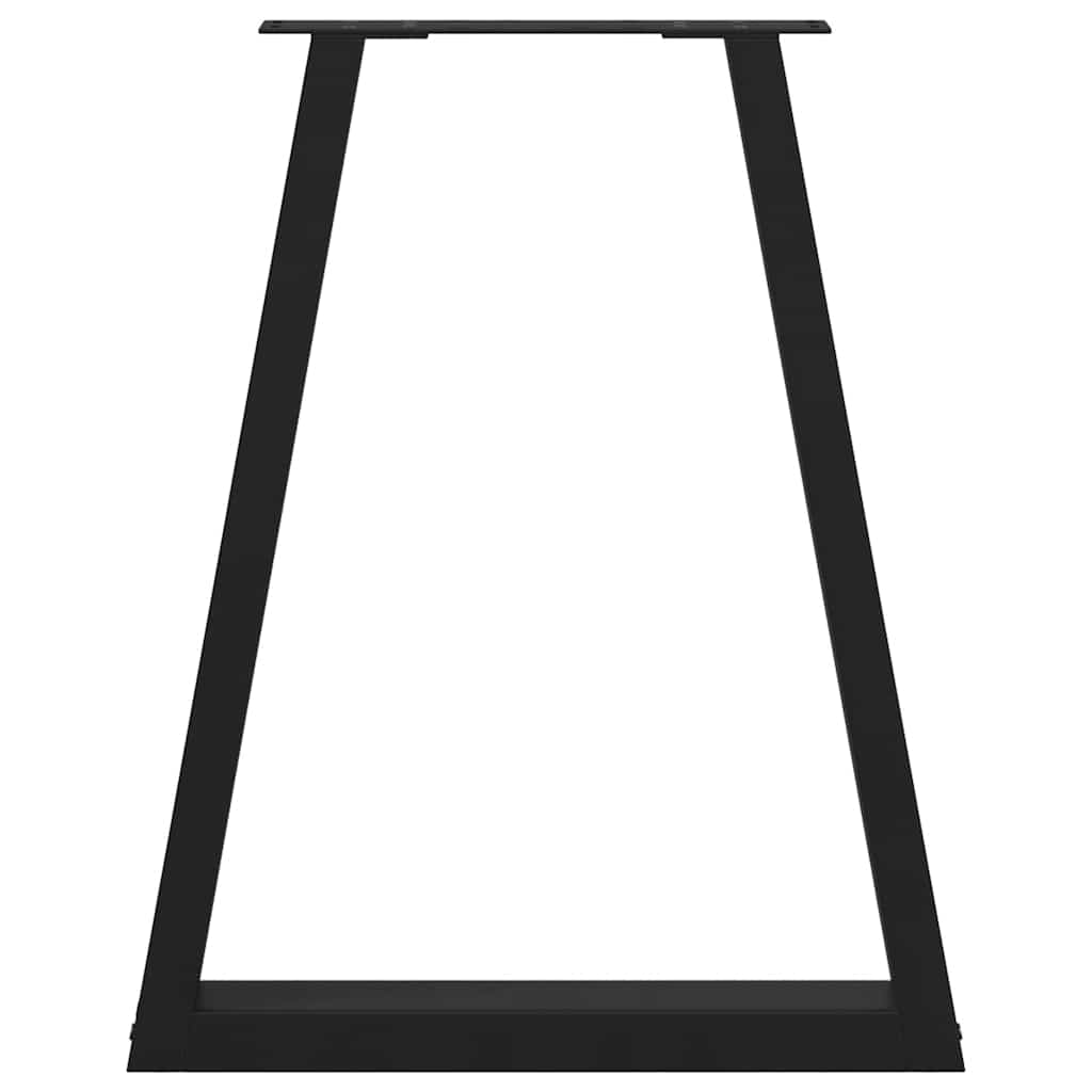 spisebordsben V-formet 2 stk. sort 60 x (72-73,3) cm stål
