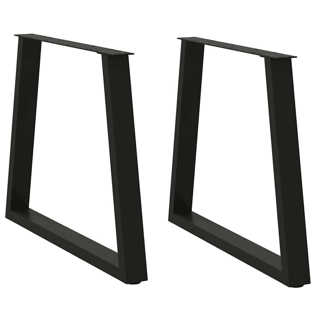 spisebordsben V-formet 2 stk. sort 70 x (72-73,3) cm stål