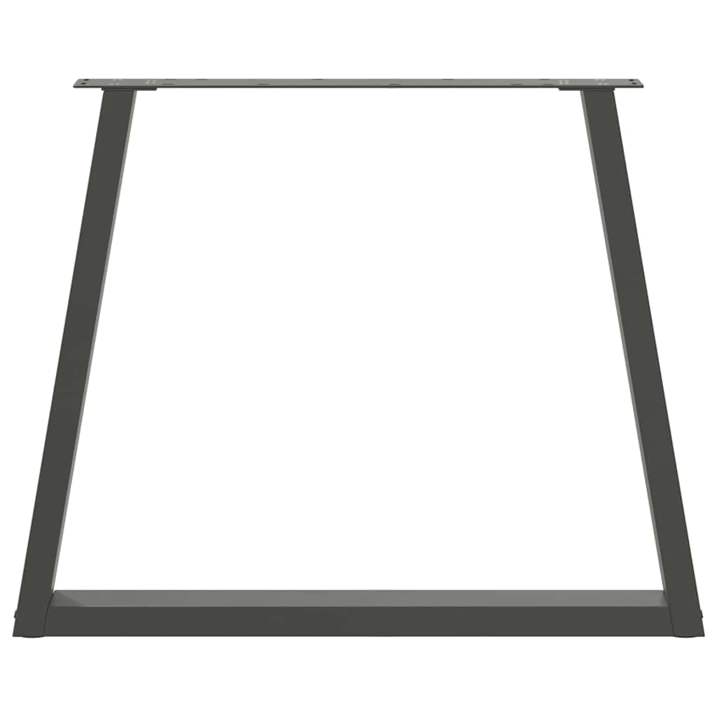 spisebordsben V-formet 2 stk. antracit 70 x (72-73,3) cm stål
