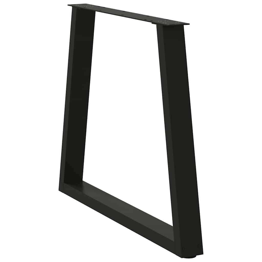 spisebordsben V-formet 2 stk. sort 80 x (72-73,3) cm stål