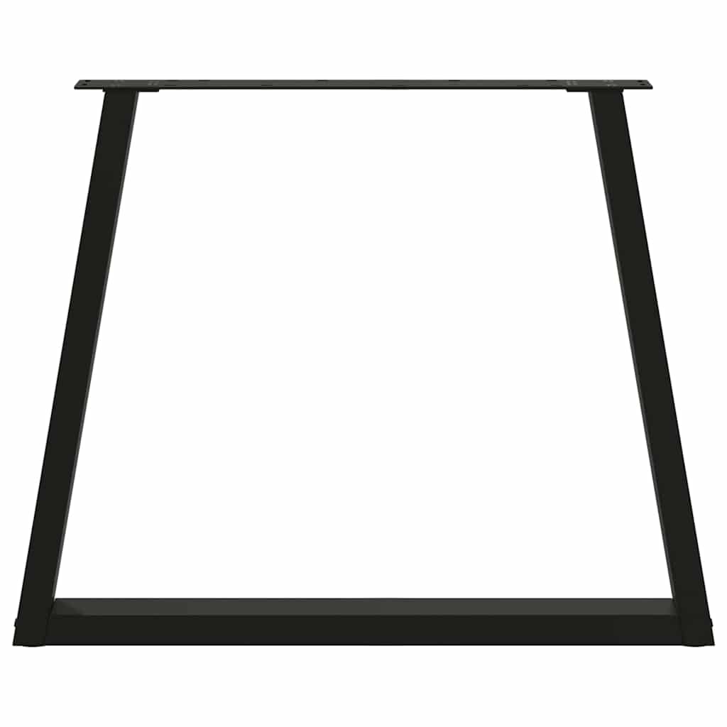 spisebordsben V-formet 2 stk. sort 80 x (72-73,3) cm stål