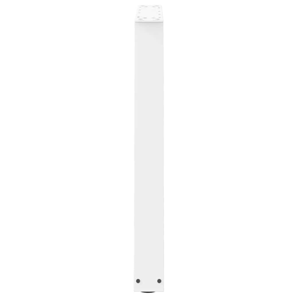 spisebordsben V-formet 2 stk. hvid 80x(72-73,3) cm stål