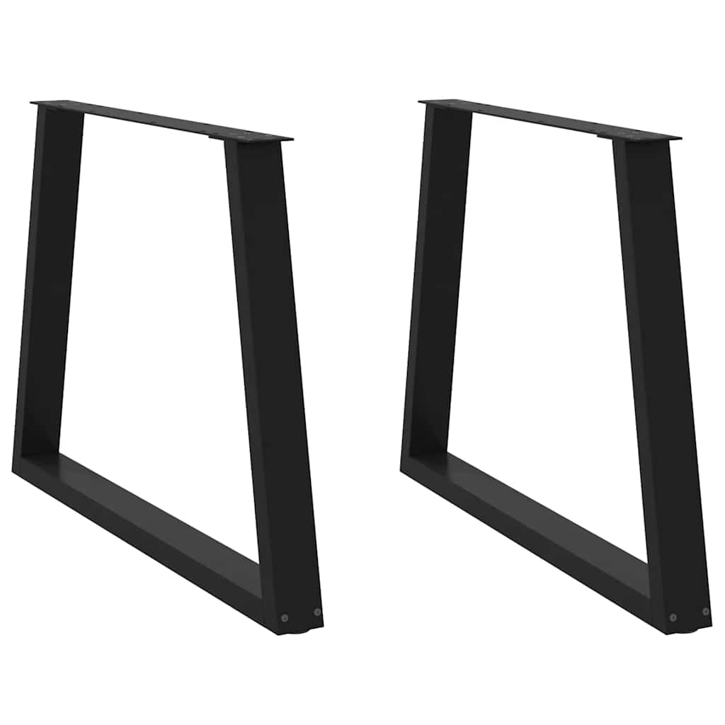 spisebordsben V-formet 2 stk. sort 90 x (72-73,3) cm stål