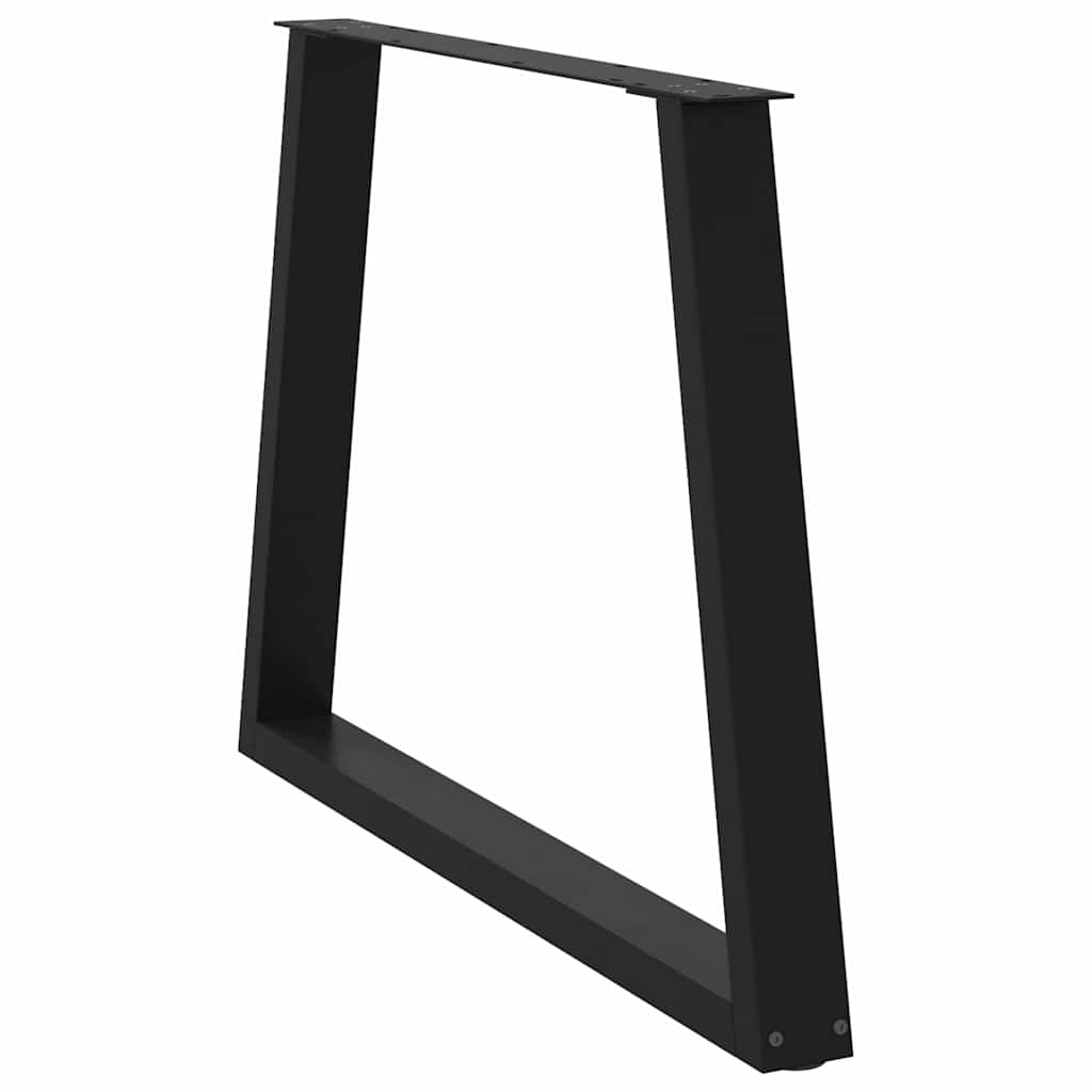 spisebordsben V-formet 2 stk. sort 90 x (72-73,3) cm stål