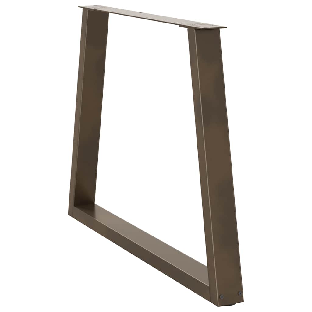 spisebordsben V-formet 2 stk. naturstål 90 x (72-73,3) cm stål