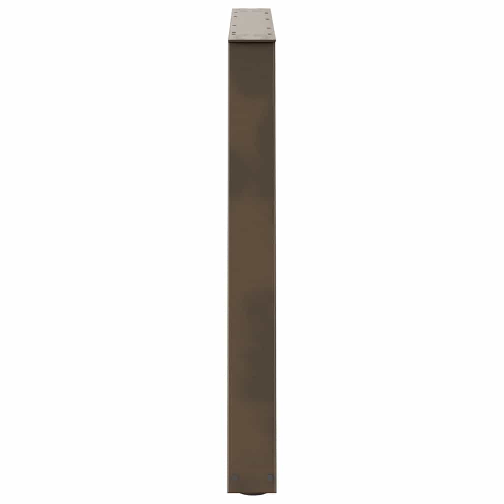 spisebordsben V-formet 2 stk. naturstål 90 x (72-73,3) cm stål
