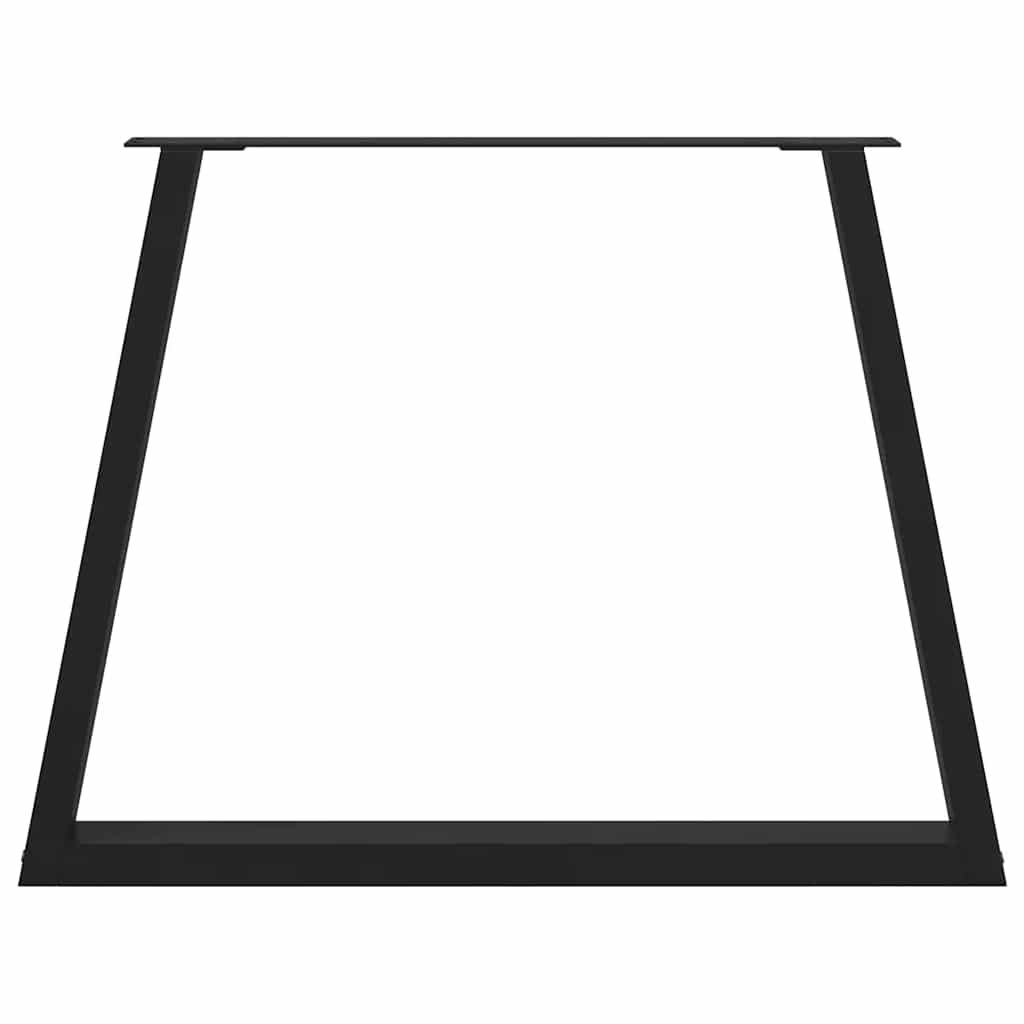 spisebordsben V-formet 2 stk. sort 100x(72-73,3) cm stål
