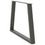 spisebordsben V-formet 2 stk. antracit 100x(72-73,3) cm stål